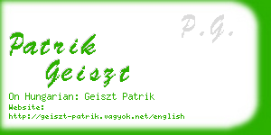 patrik geiszt business card